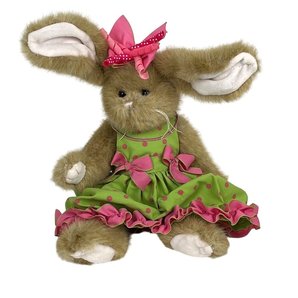 Bearington Collection Prissy Polka-Dots Plush Bunny